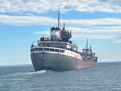 Bulk Carrier Michipicoten Anchored in Thunder Bay, Ontario